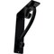 Ekena Millwork Edwards Wrought Iron Bracket, (Triple center brace), Powder Coated Black 2"W x 5 1/2"D x 8"H BKTM02X05X08TED - alternate 1
